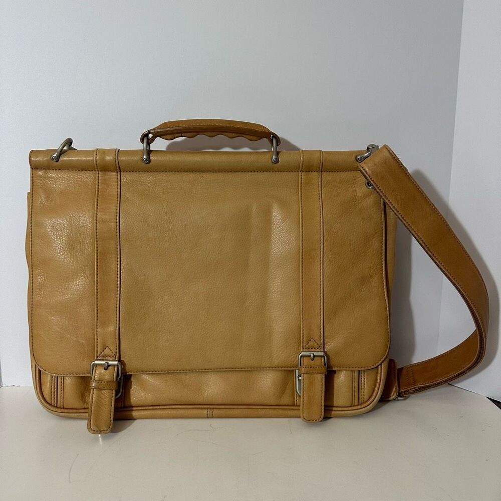 El Portal Tan Leather Bag/Lap Top Holder